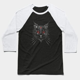 Cyber Hacker Cat Baseball T-Shirt